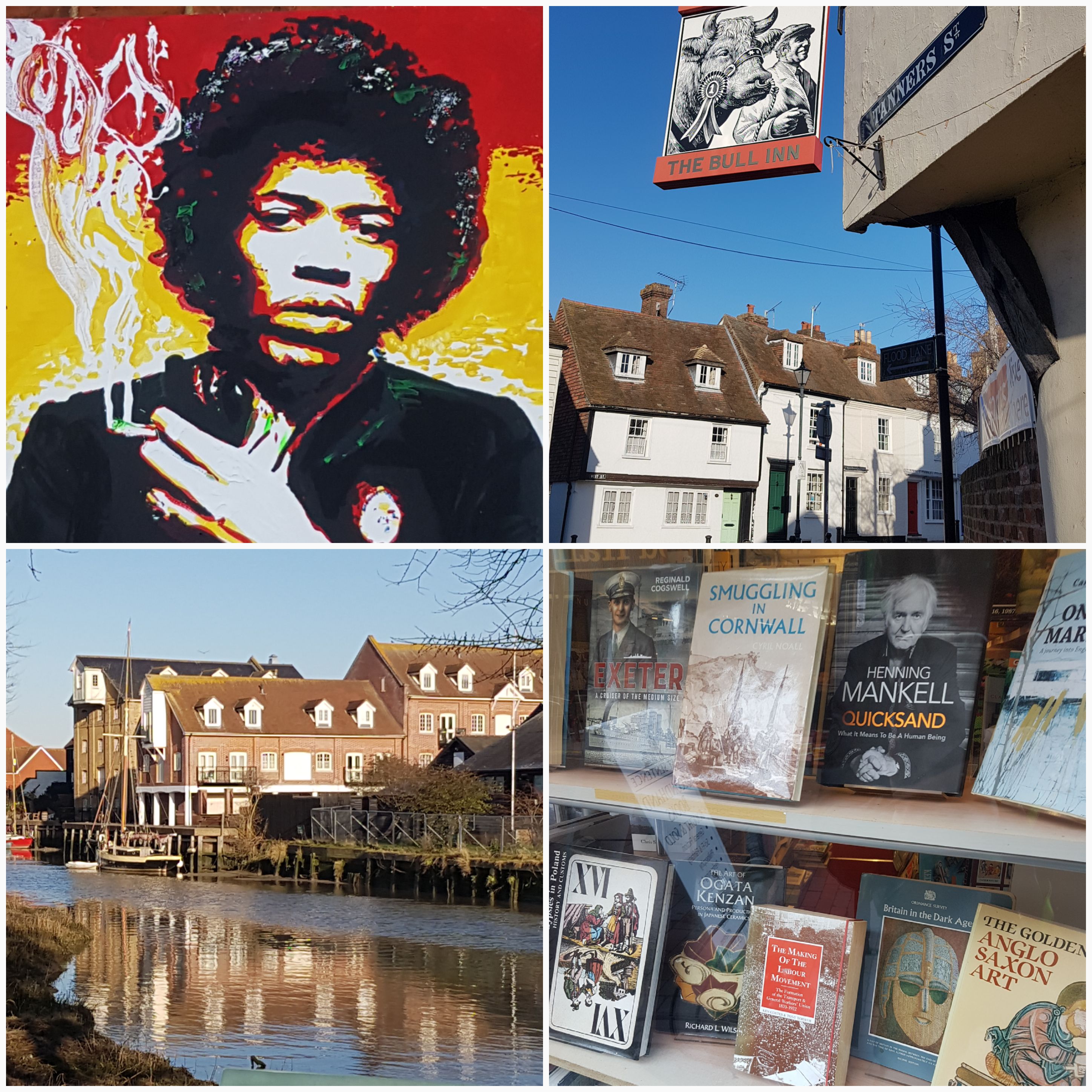 Faversham HDH collage Hendrix books