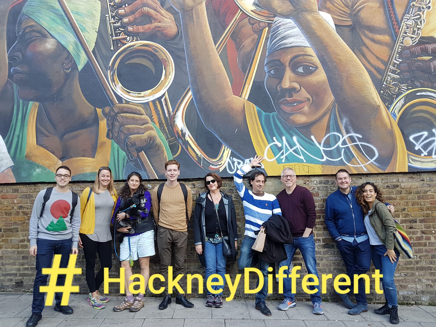 American School in London at Dalston Peace Mural hashtag Hackney Different